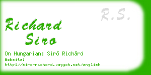 richard siro business card